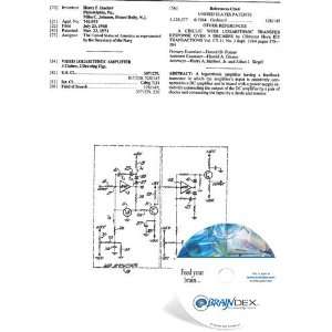  NEW Patent CD for VIDEO LOGARITHMIC AMPLIFIER Everything 