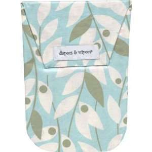    Diapees & Wipees Lily Leaf Blue Waterproof Baby Diapering Bag Baby