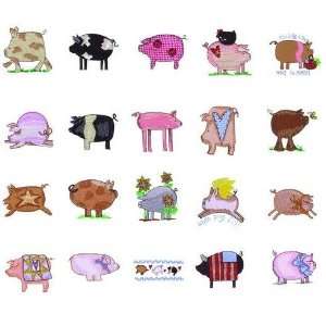  Great Notions Embroidery Machine Designs CD PIGLETS 
