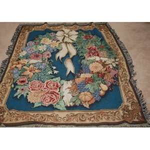  Seasons Wreath Multi Tapestry Afghan