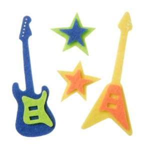  Rockin Guitars and Stars Stiff Felt Stickers 108 Total (3 