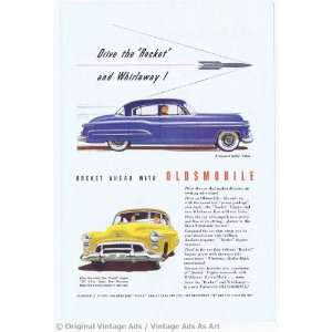  1950 Oldsmobile Rocket 88 4 Door Sedans Yellow & Blue 