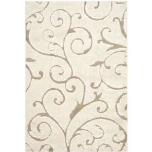   and Beige Shag Square Area Rug, 6 Feet 7 Inch Square