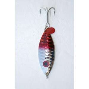  Capt Mikes Vengeance Spoons   3/8 oz Nickel Red Sports 