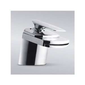 Contemporary Waterfall Flat Spout Single Hole Bathroom Faucet   5 x 2 