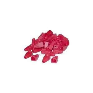  Red RJ45 Snagless Strain Relief Boots   50 pcs bag 