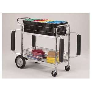  Medium Wire Mail Cart with Bumpers