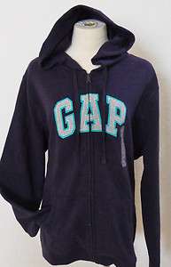 GAP Womens Dark Purple Hoodie Sweatshirt Jacket NWT Size XXL  