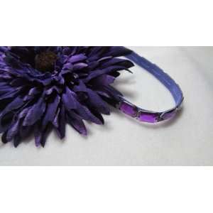  Extra Large Purple Daisy Flower Hair Clip and Elastic Headband Beauty