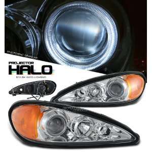  Pontiac Grand AM 99 05 Halo Angel Eye Projector Headlights 