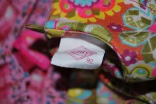 Oilily Girls Cotton Linen Girls Boutique Pink Floral Dress 92 2T 3T 