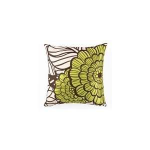 Trina Turk Green Jungle Bloom Embroidered Pillow 