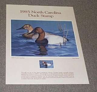 Lot of 50 1985 North Carolina Duck Stamp Poster Hirata  