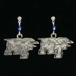 Middle Tennessee State Red Raiders Hoop Logo Earring NCAA College 