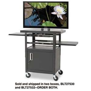  BALT® Two Shelf Height Adjustable Flat Panel TV Cart CART 