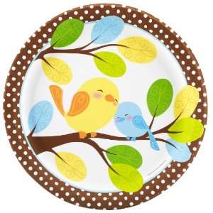  Sweet Tweet Bird Blue Dinner Plates (8) Party Supplies 