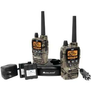  Midland 50 Channel GMRS Radio Pair Pack with Drop In 