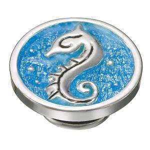  Kameleon Jewelry Silver Seahorse on Blue JewelPop KJP127B 
