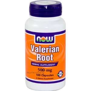  Now Valerian Root 500mg, 100 Capsule Health & Personal 
