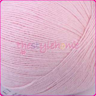 Soft 95% Cashmere Knitting Wool Yarn Light Pink 437yds  