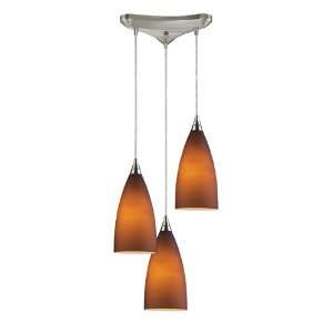  Elk 2582/3 Vesta 3 Light Pendant In Tobacco In Satin 