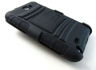 BLACK RUGGED HARD CASE COVER BELT CLIP HOLSTER SAMSUNG GALAXY NOTE 