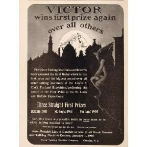 1906 Original Print Ad Victor Nipper Phonograph Record 