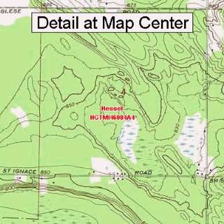  USGS Topographic Quadrangle Map   Hessel, Michigan (Folded 