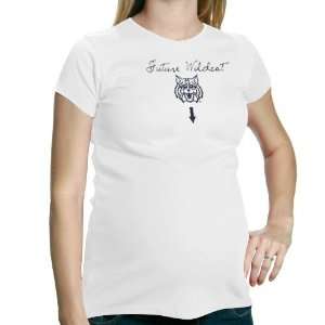   Ladies White Future Wildcat Maternity T shirt