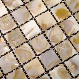 Home Elements Light Weight Mother of Pearl Tile   Gorgeous White   1 x 