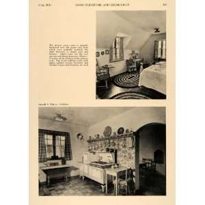  1930 Print Russell S Walcott Architect Furnished Room 