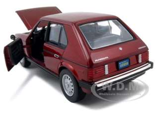 1985 PLYMOUTH HORIZON RED 124 DIECAST MODEL CAR  