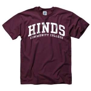  Hinds Community College Eagles Maroon Arch T Shirt Sports 