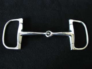   STAINLESS REGULAR DEE RING SNAFFLE SHOW HORSE BIT SIZE 5  