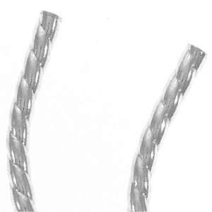  Sterling Silver Wavy Noodle Tube Beads 20mm x 1mm (4 