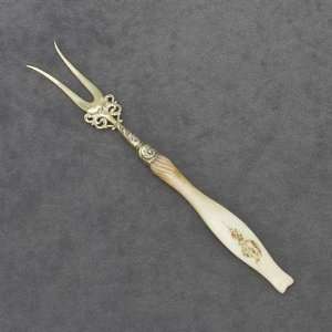 Ivory Handle by Whiting Div. of Gorham, Sterling Pickle Fork, Monogram 