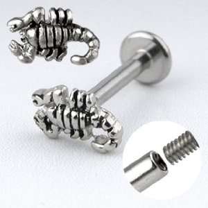 Scorpion Labret Monroe lip targus body jewelry piercing bar Ring Rings 