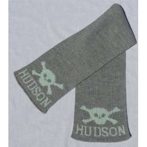  personalized scarf with name and skull and crossbone