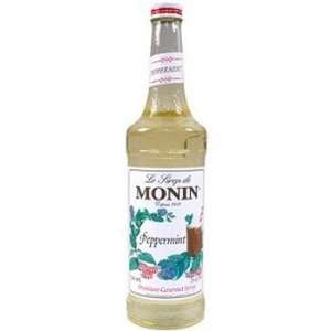  Monin Peppermint Syrup 2 750ml 25.4 oz Bottles