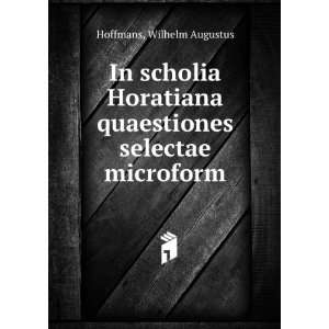   quaestiones selectae microform Wilhelm Augustus Hoffmans Books