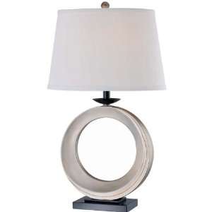  Mondiale Collection 1 Light 29 Silver Circular Table Lamp 