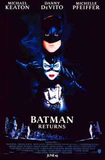 BATMAN RETURNS 2 sided orig movie poster MICHAEL KEATON  