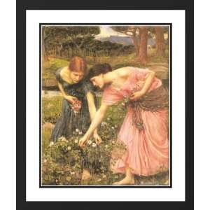 Waterhouse, John William 28x34 Framed and Double Matted Gather ye 