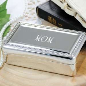  Exclusive Gifts and Favors Moms Beaded Silver Jewelry Box 