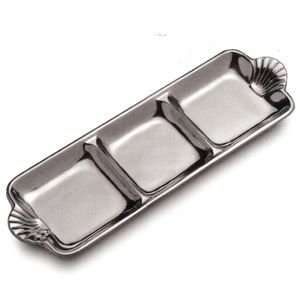 Wilton Armetale Scallop Handle Collection Divided Tray 20  