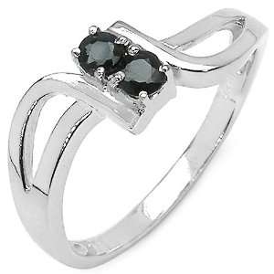  0.30 Carat Genuine Sapphire Sterling Silver Ring Jewelry