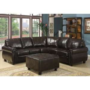  Hammond Collection Leather Modern Sectional Sofa