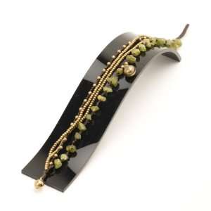  New green dance multi charm beads brass bracelet anklet by 