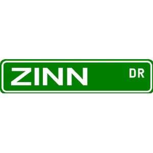 ZINN Street Sign ~ Family Lastname Sign ~ Gameroom, Basement, Garage 