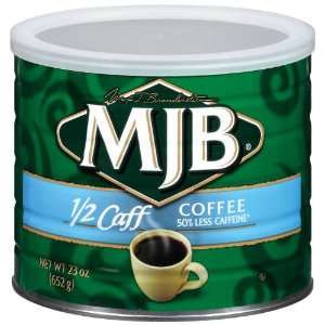 MJB Coffee, 23.0 Ounce 1/2 Caff Can Grocery & Gourmet Food